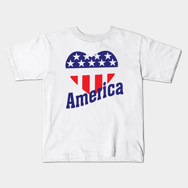 Love America Kids T-Shirt by imdesign